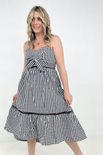 White Birch Sleeveless Plaid Woven Dress