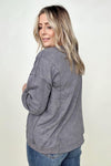 Twist Detail Reversible Oversized Sweatshirt With Pockets