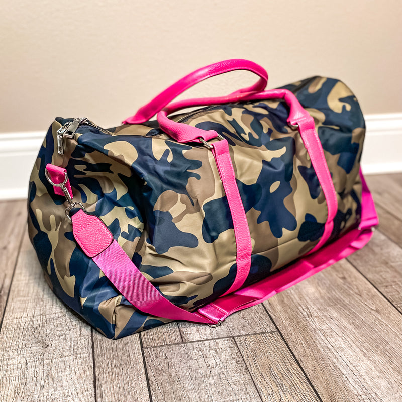 Camo and Pink Weekender Bag