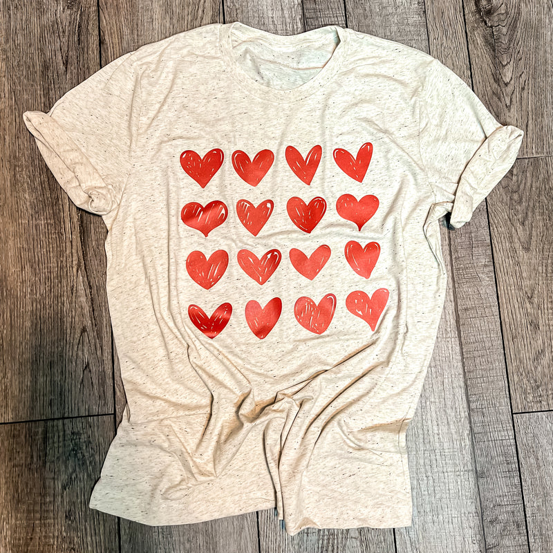 16 Hearts Tee- Steele Threads