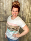 Sweet and Sassy Tee-Leopard Color Block