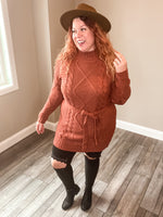 Baby It's Cold Outside- Cable Knit Sweater Dress